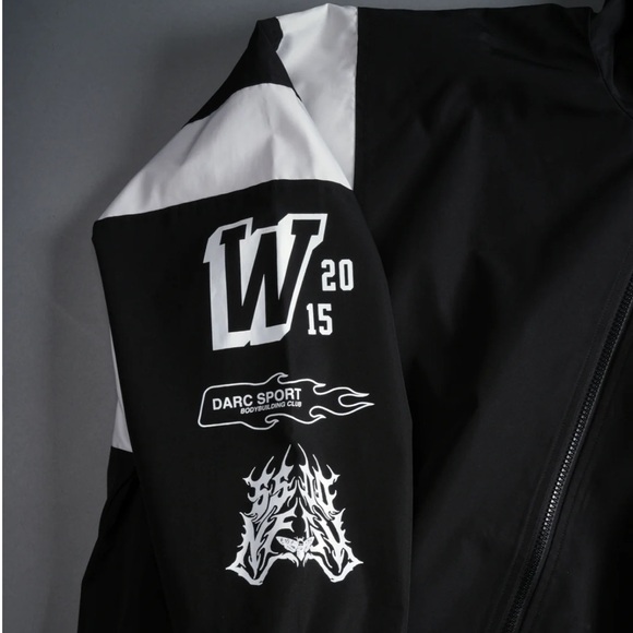 HESH BROLIC UNISEX TRACK JACKET IN BLACK/WHITE - Picture 11 of 12